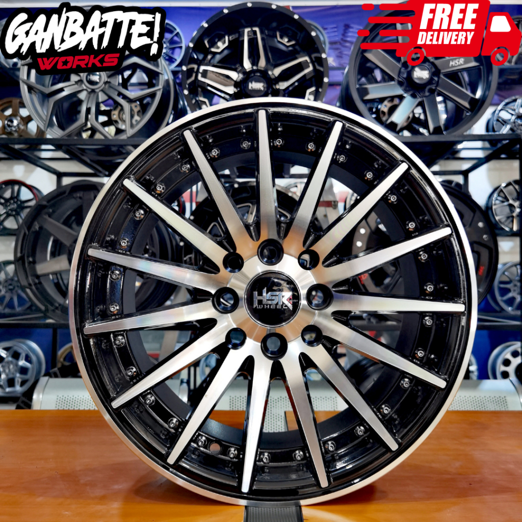 velg racing HSR tipe TSUKUBA, lebar belakang cocok untuk mobil, AGYA, SIGRA, MOBILIO