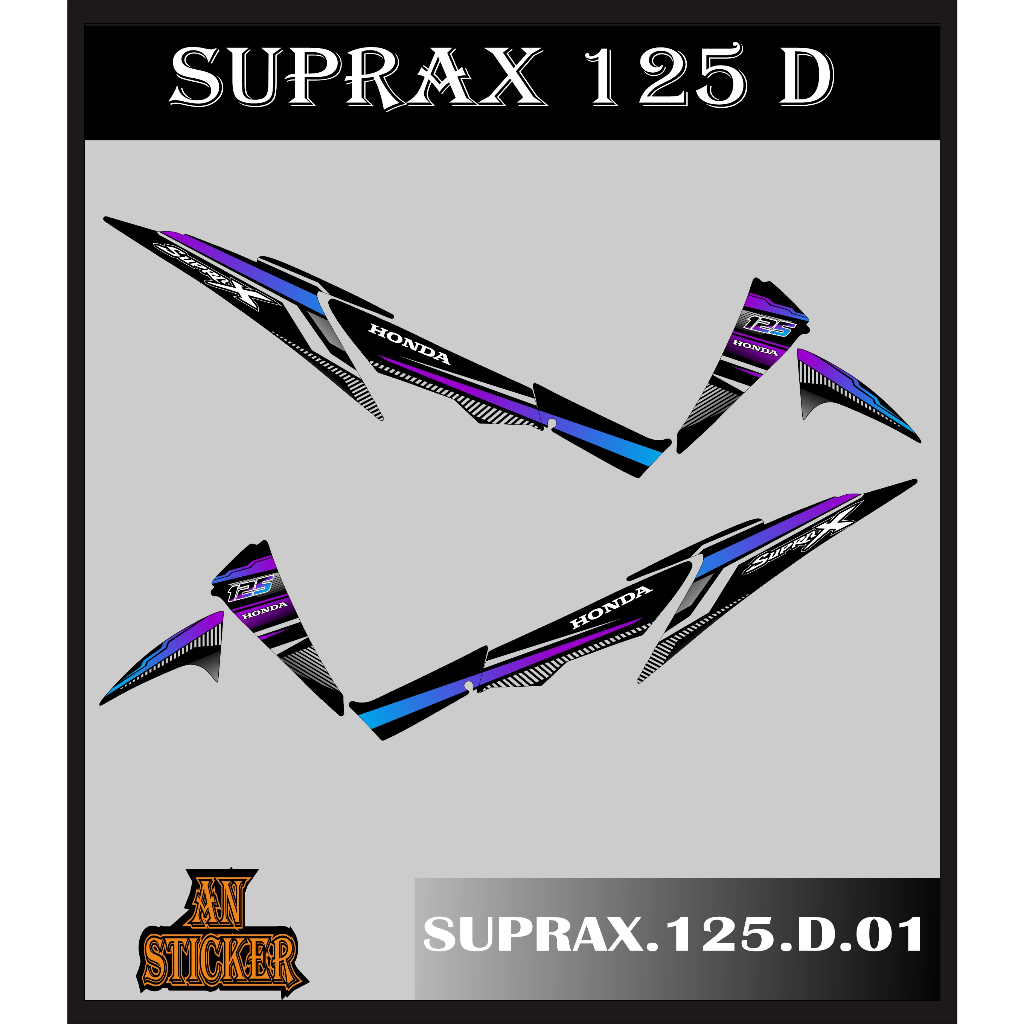 Striping SUPRA X 125 D 2006 sticker decal supra list variasi honda SUPRA X 125 D CODE 01