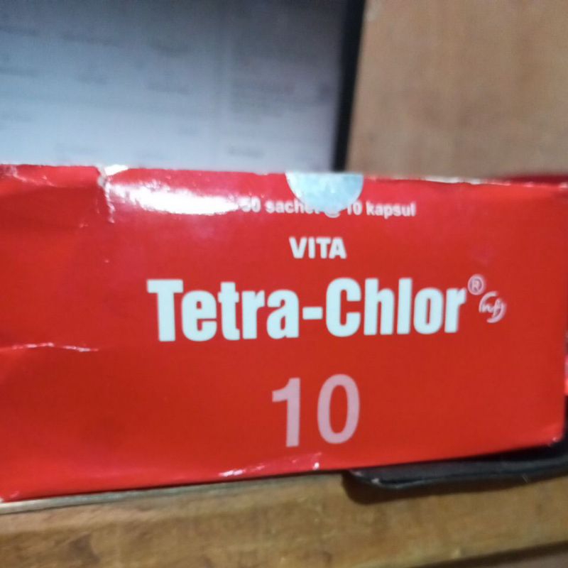 tetra chlor 10 obat untuk ayam kemasan saset isi 10 kapsul