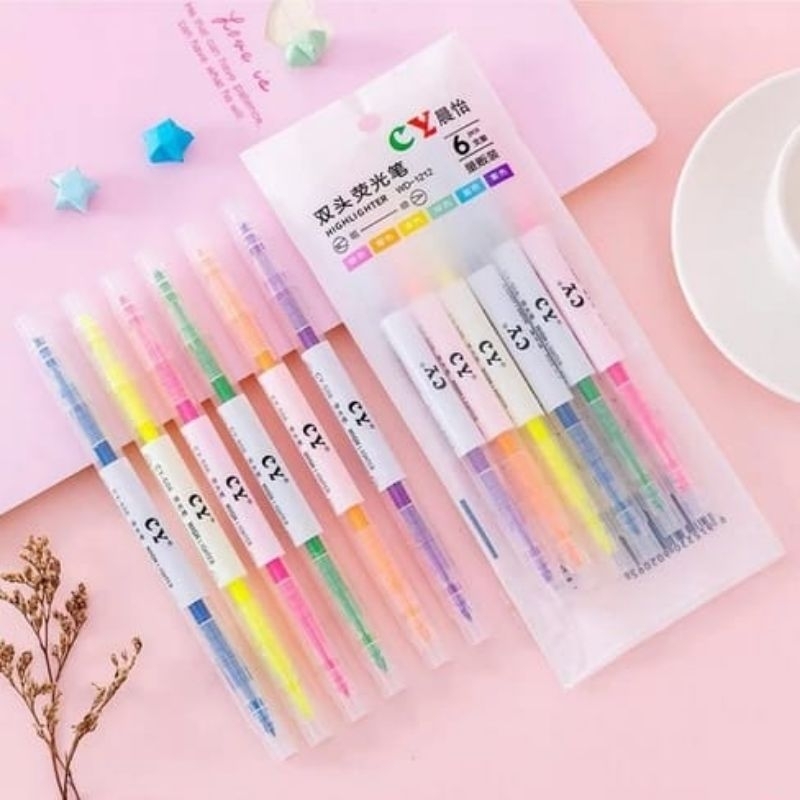 

Stabilo 6 In 1 Warna Warni / 1 Set Stabilo / Highliter Warna Warni