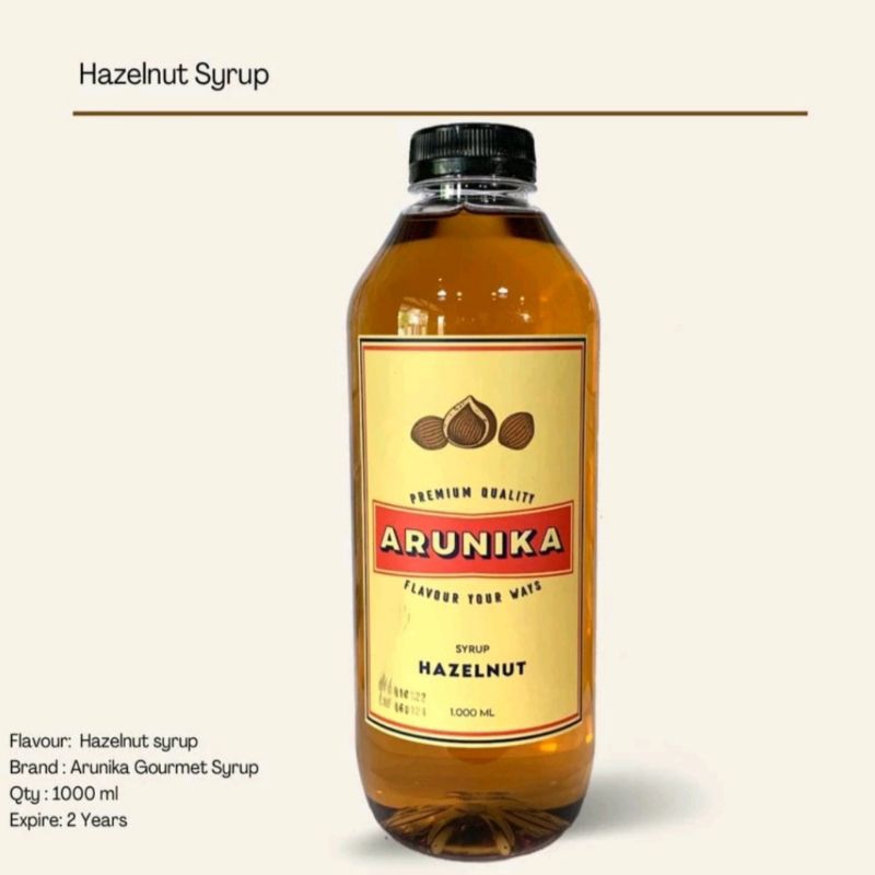 

Hazelnut Arunika Syrup 1 Liter