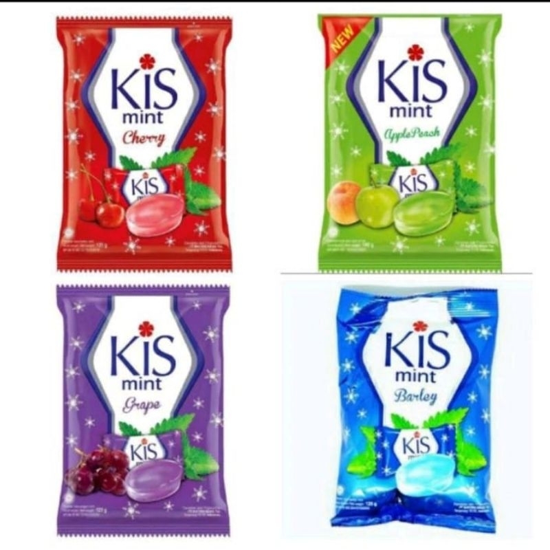 

PERMEN KIS MINT 125 GRAM CHERRY BARLEY GRAPE APPLE 1 PACK ISI 50 BUTIR UNGU BIRU HIJAU