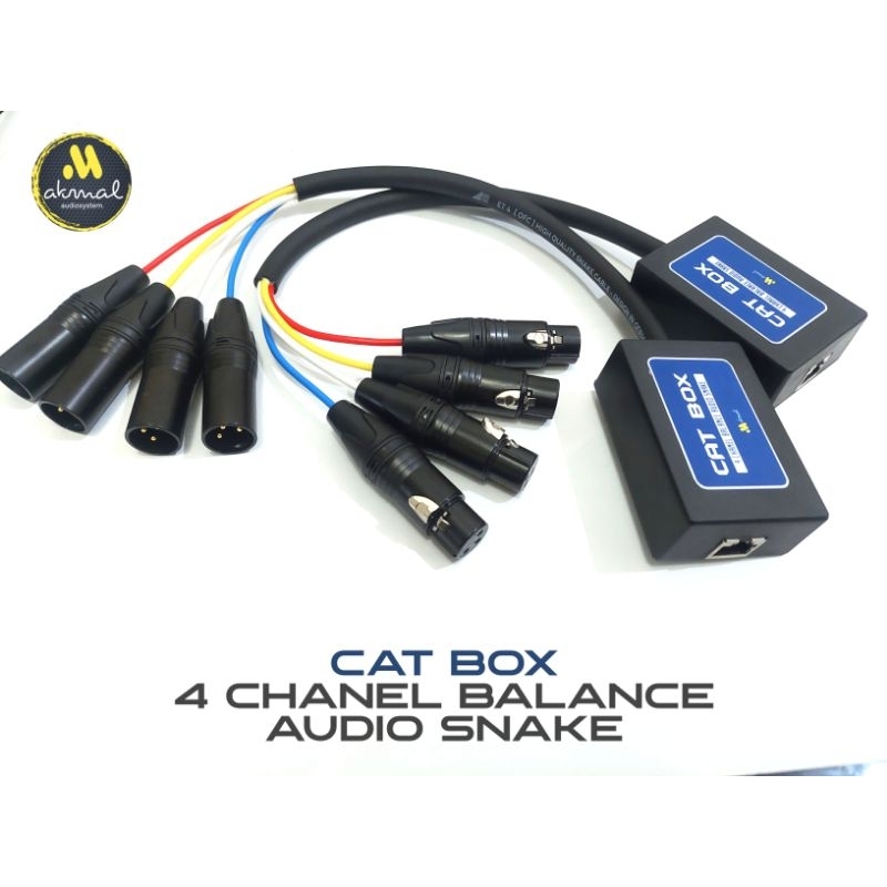 KONVERTER (KONEKTOR) SNAKE 4 CHANEL LAN TO XLR/ CAT BOX AUDIO BALANCE | KABEL SNAKE AUDIO (LAN)  8 I