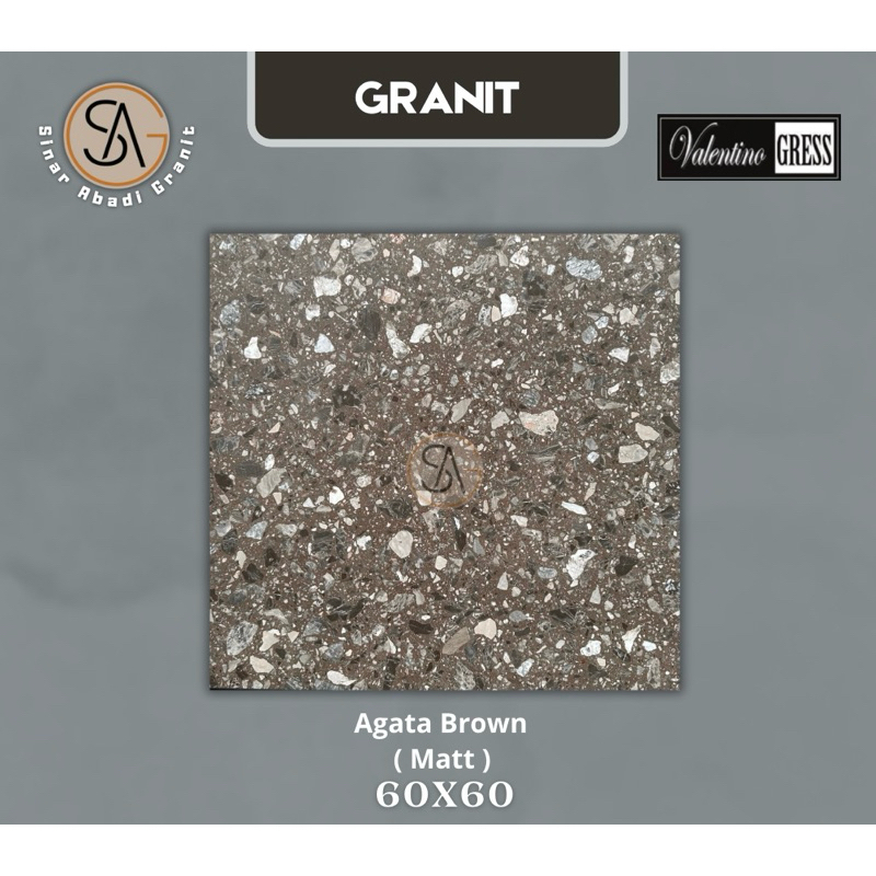 granit 60x60 valentino gress agata brown ( matt )