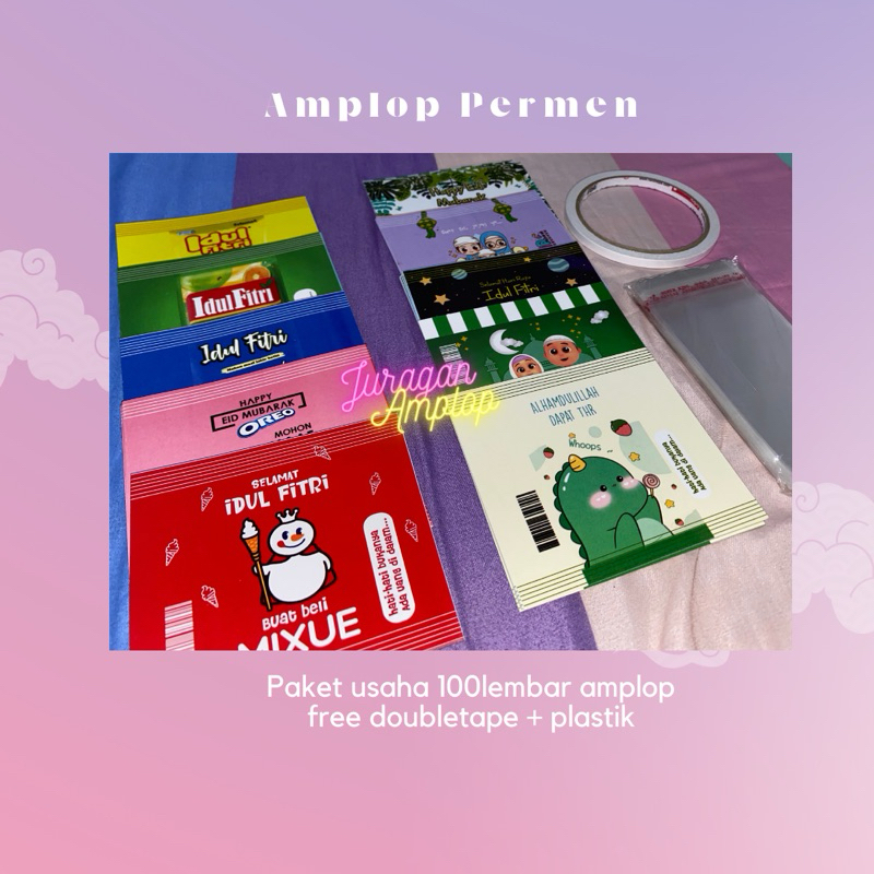 

(100 LEMBAR) AMPLOP PERMEN LEMBARAN GRATIS DOUBLETAPE DAN PLASTIK
