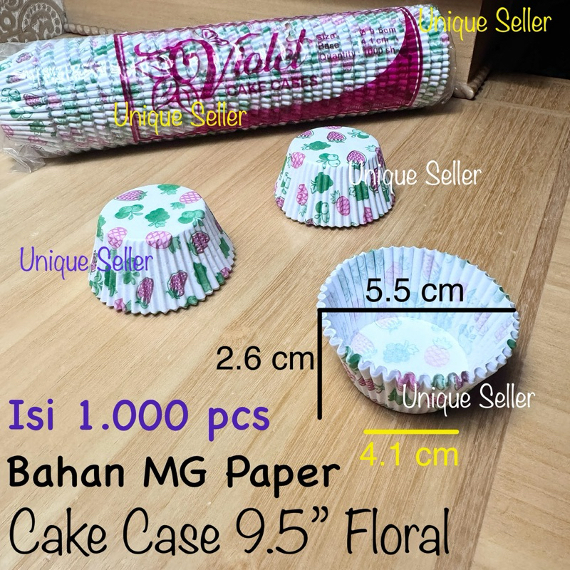 Cake Case 9,5 9.5 10.5 10,5 12.5 12,5 PUTIH & MOTIF VIOLET / Kertas Alas Pie Roti Kue 9.5” 9,5” 10.5