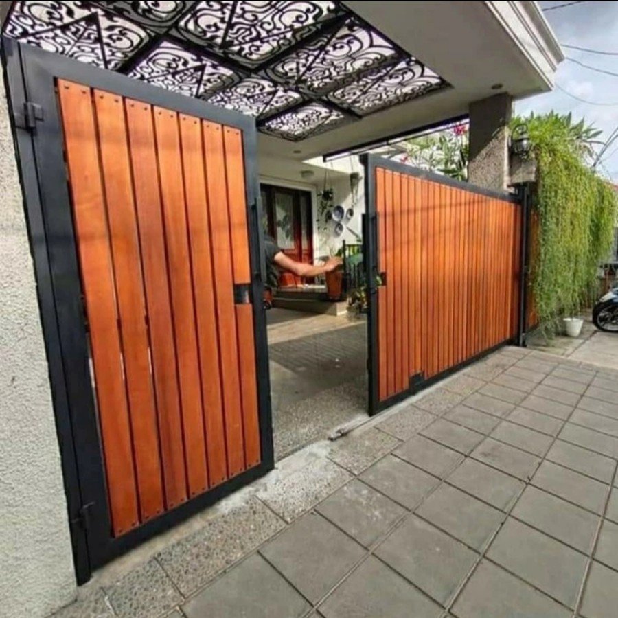 pagar rumah motif kayu grc woodplank