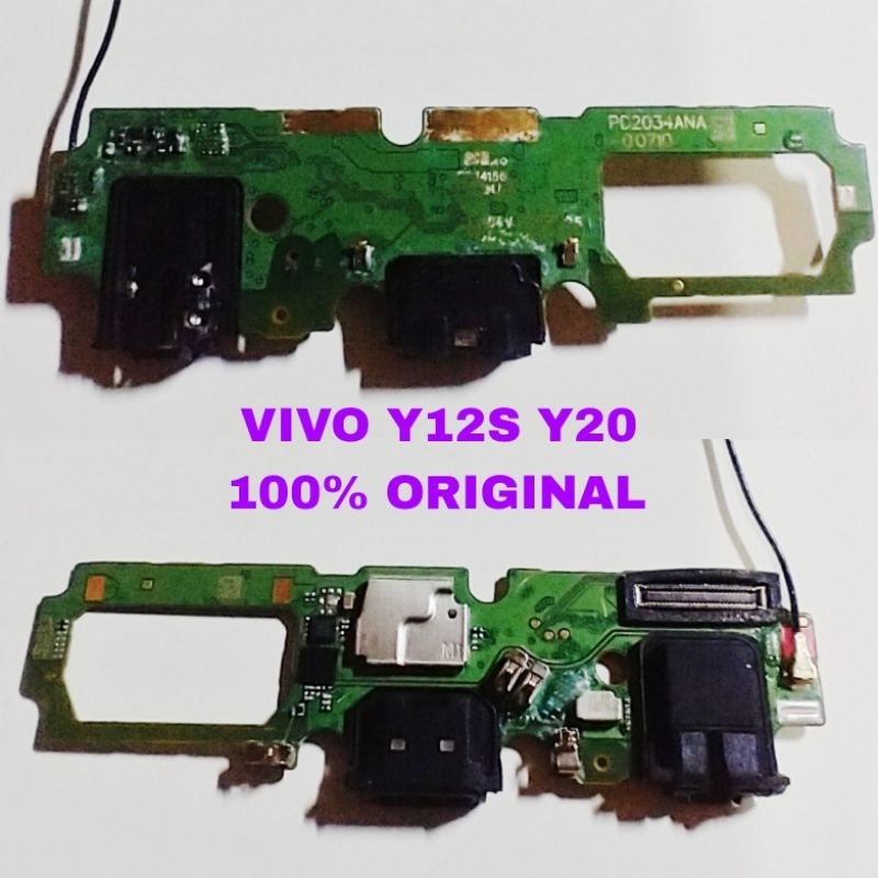 papan cas board charger vivo y12s y20 kabel antena original