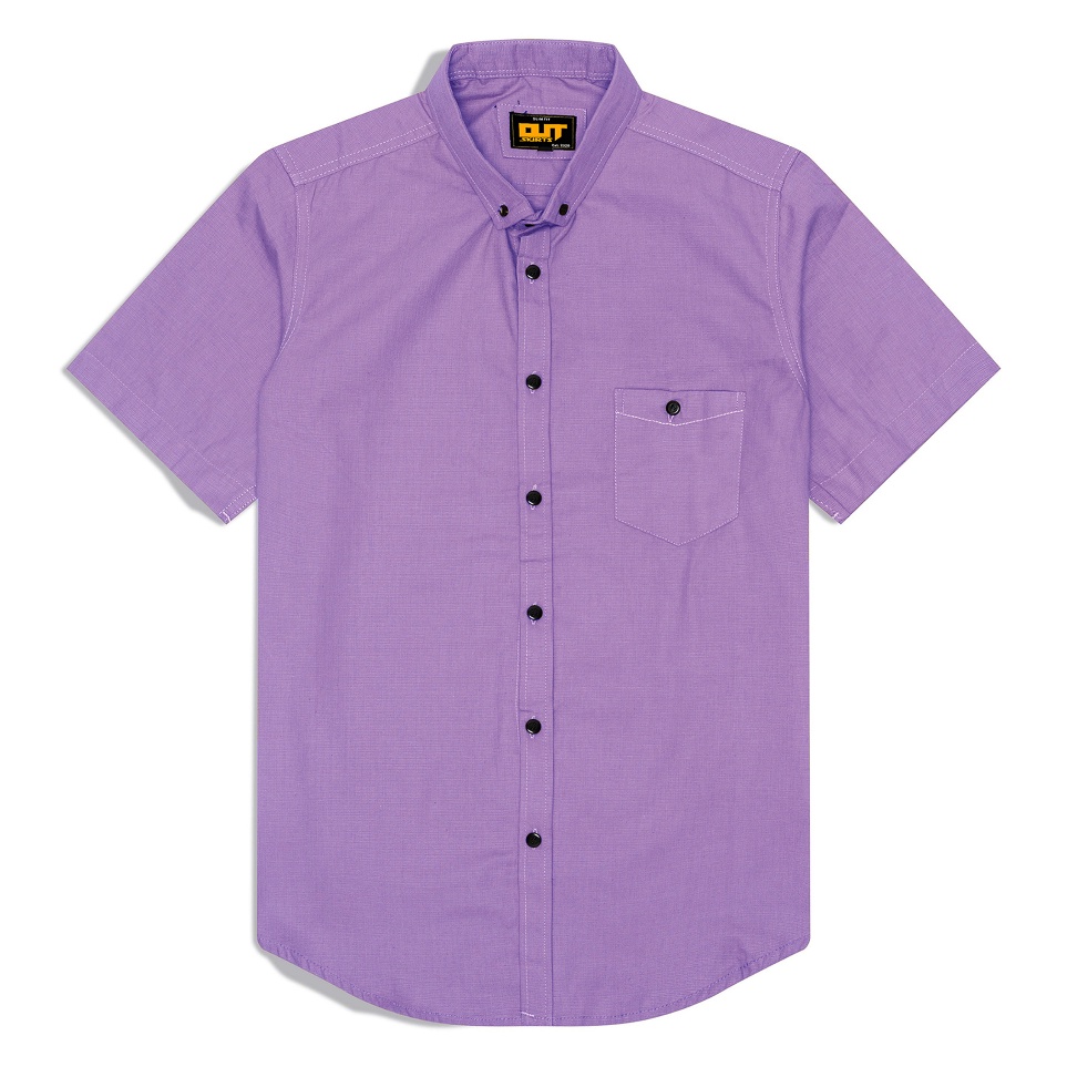 Dijamin Asli  Short Sleeves Shirt Lilac High Quality  Kemeja Pria Lilac Lengan Pendek Premium Distro
