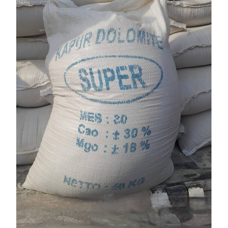 Kapur Dolomit Super 15kg Untuk  Pertanian,Peternakan,Alas Gecko, Perikanan