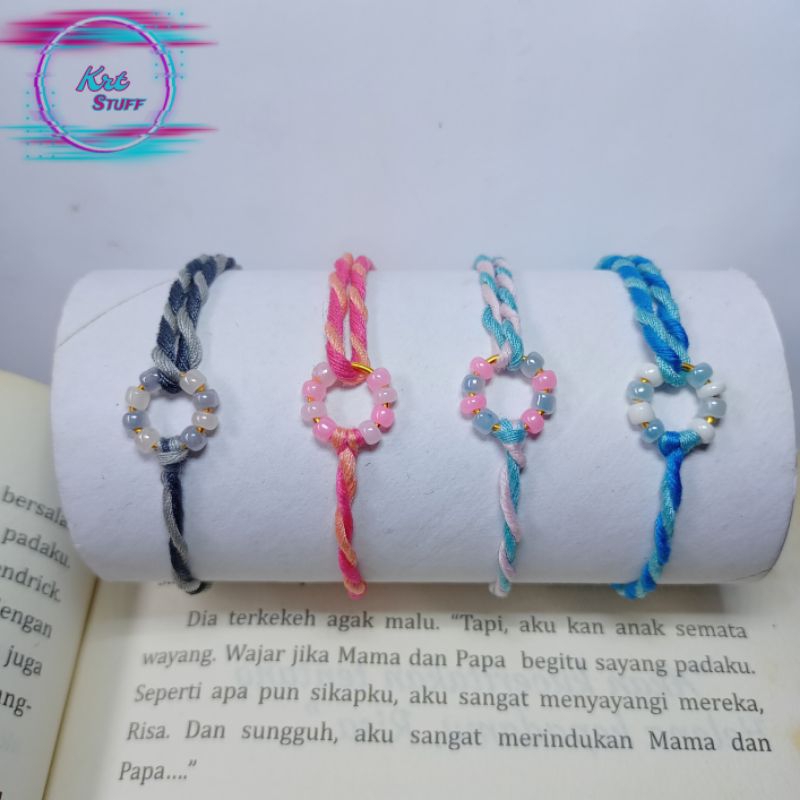 Gelang Tangan Lollypop | Gelang Tangan Benang Jahit | Gelang Tangan Simple | Gelang Tangan Tali | Ge