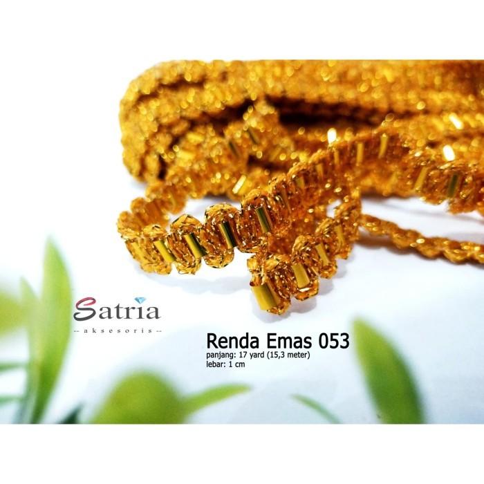 Renda Emas / Lace / Renda Emas 053 lebar 1 cm ( 15,3 meter)