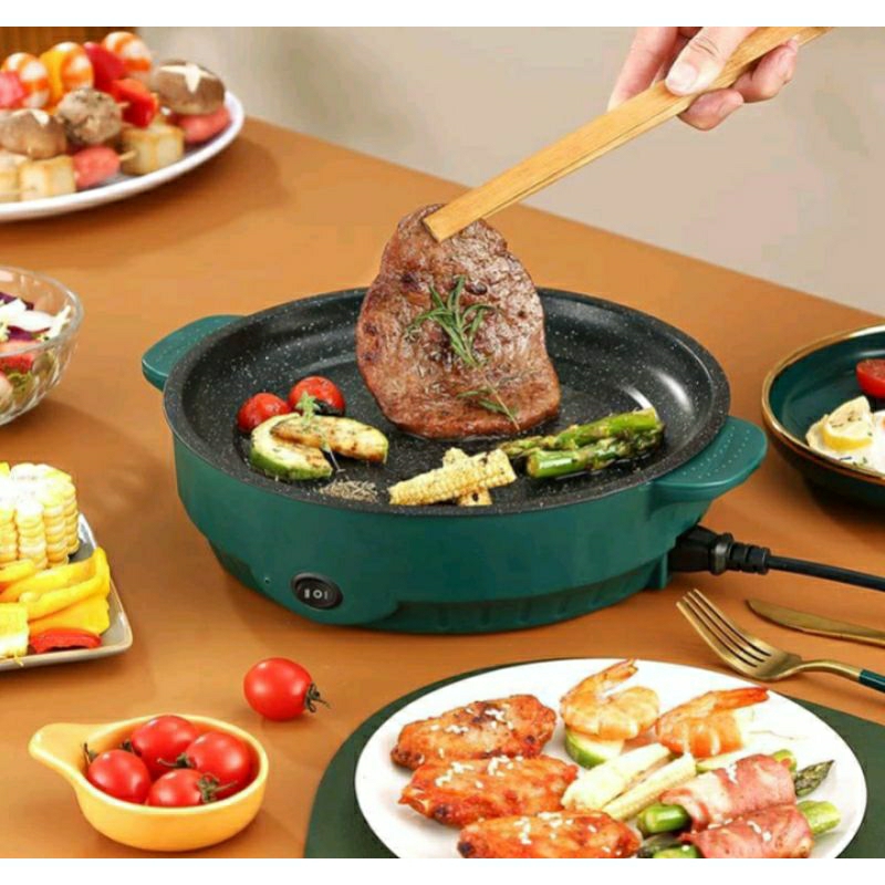 panci listrik wajan penggorengan bbq warna rendom