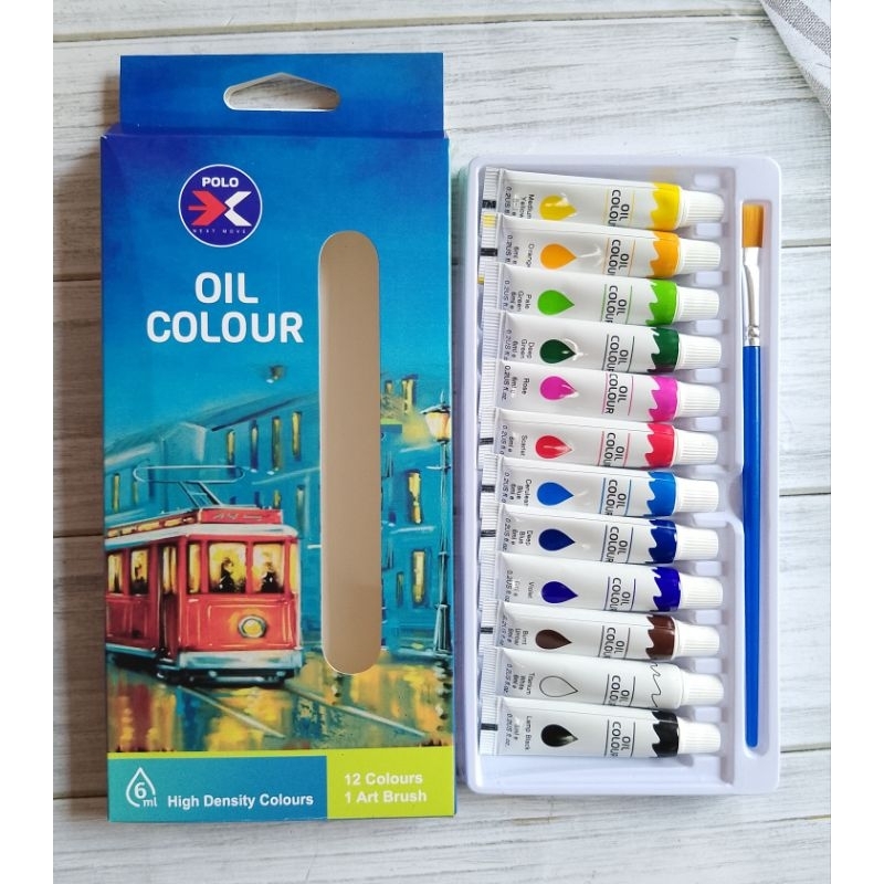 

CAT OIL COLOUR POLO NM-888/3038 12 WARNA 6 ML FREE KUAS