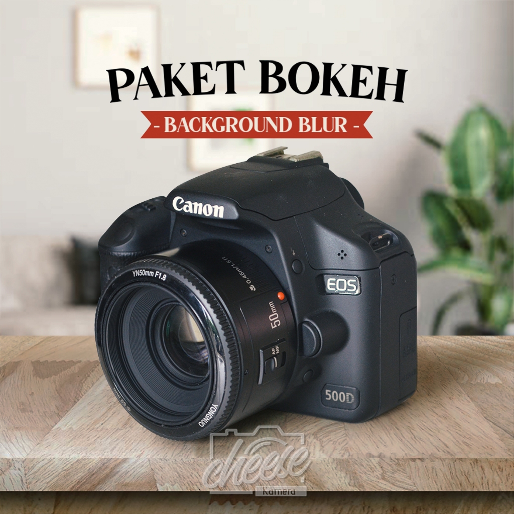 [PAKET BOKEH] CANON 500D LENSA FIX DSLR KAMERA PEMULA BUKAN 1200D/1300D/600D