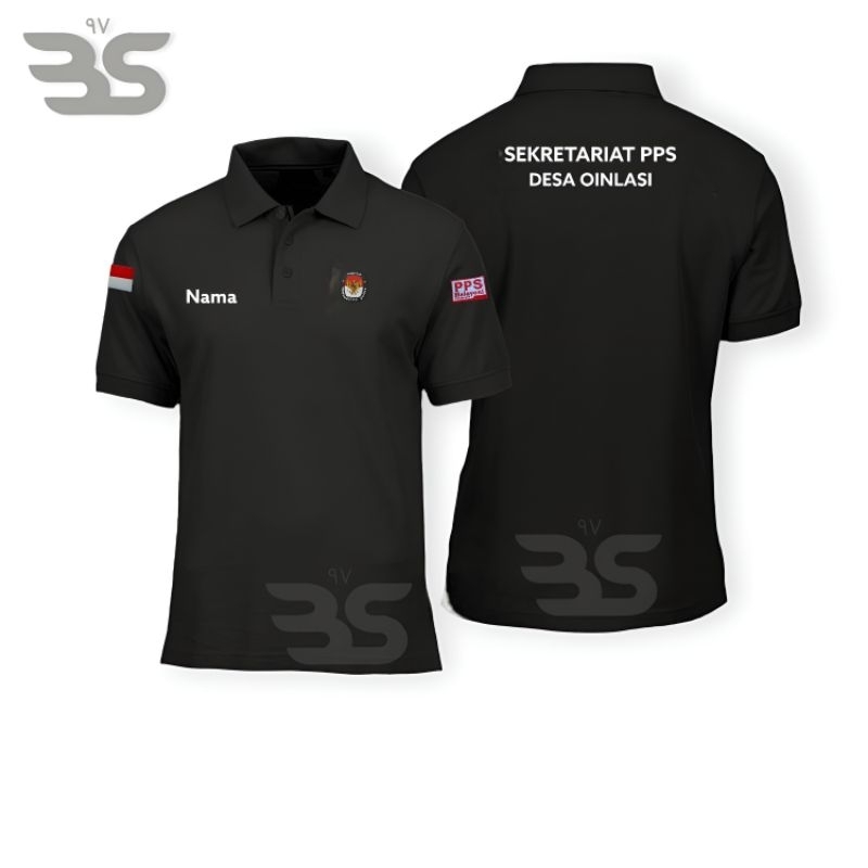 kaos polo PPS lengan pendek full bordir