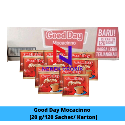 

Good Day Mocacinno Kopi Instan [20 g/120 Sachet/ Karton]