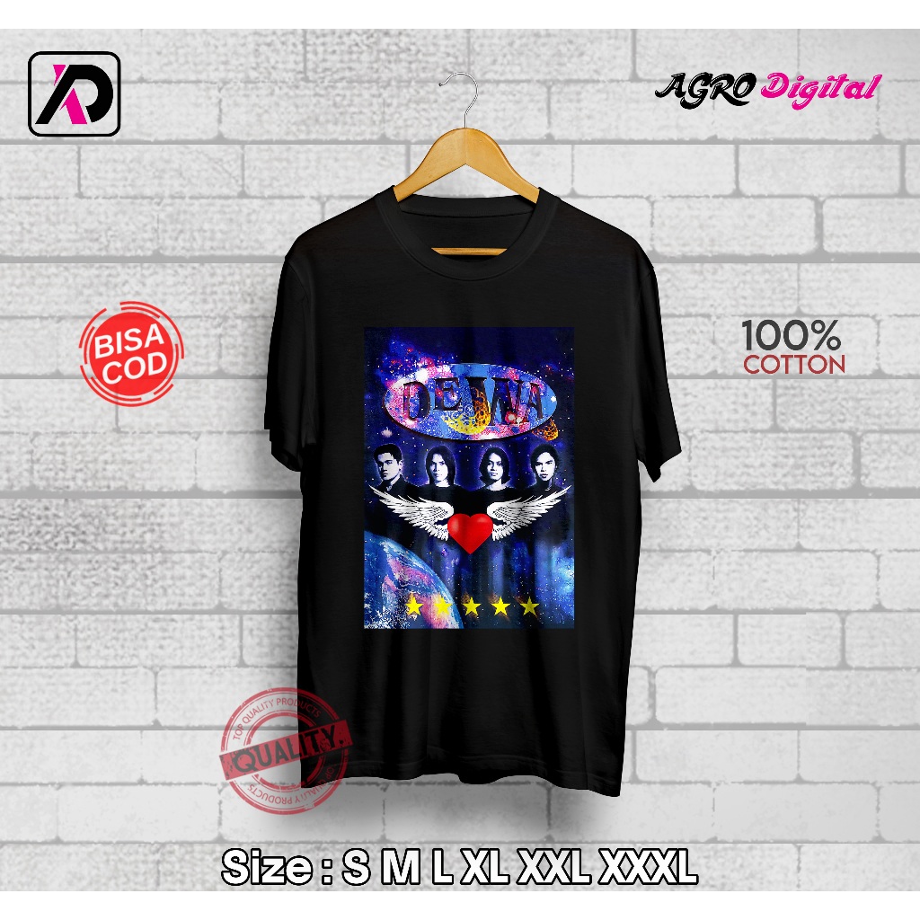 Kaos Custom Dewa 19 Bintang Lima (2000) | Kaos Distro (Bisa Desain Sesukamu)