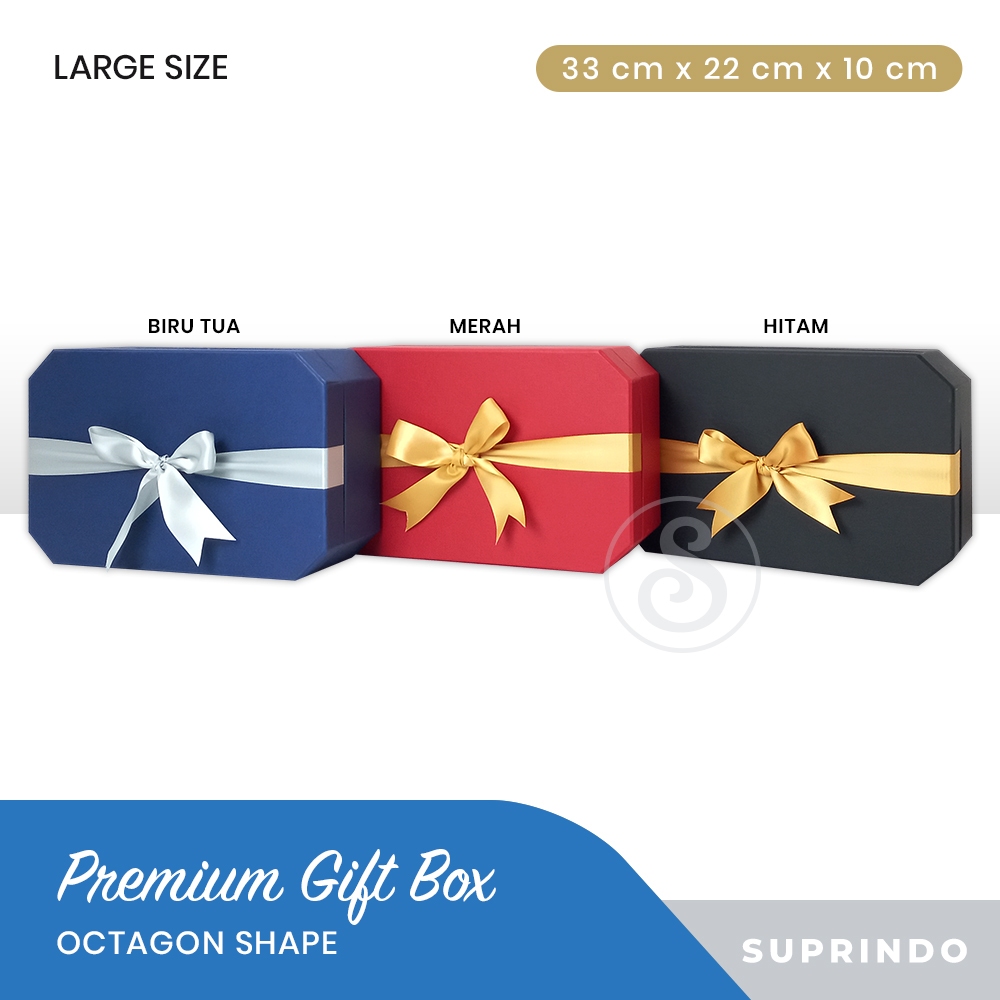 

Kotak Kado OCTAGON +FREE PITA 32.9 x 22 x 10 cm