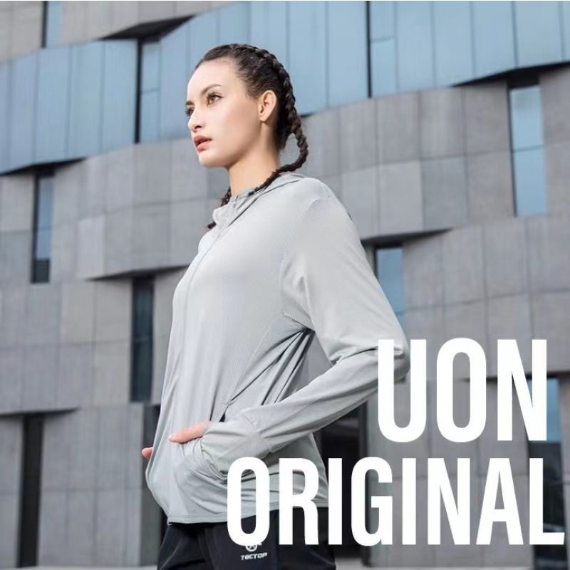 	 ORZUV Jaket Anti UV Wanita Lengan Panjang Hoodie Olahraga UV Protection (UPF50+ )	