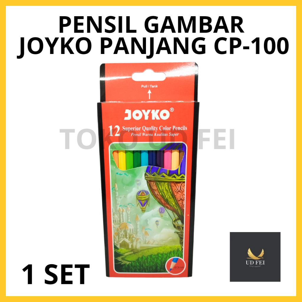 

(1 SET) Pensil gambar joyko CP 100/ pensil warna JOYKO 12W/ Pensil gambar Joyko Panjang