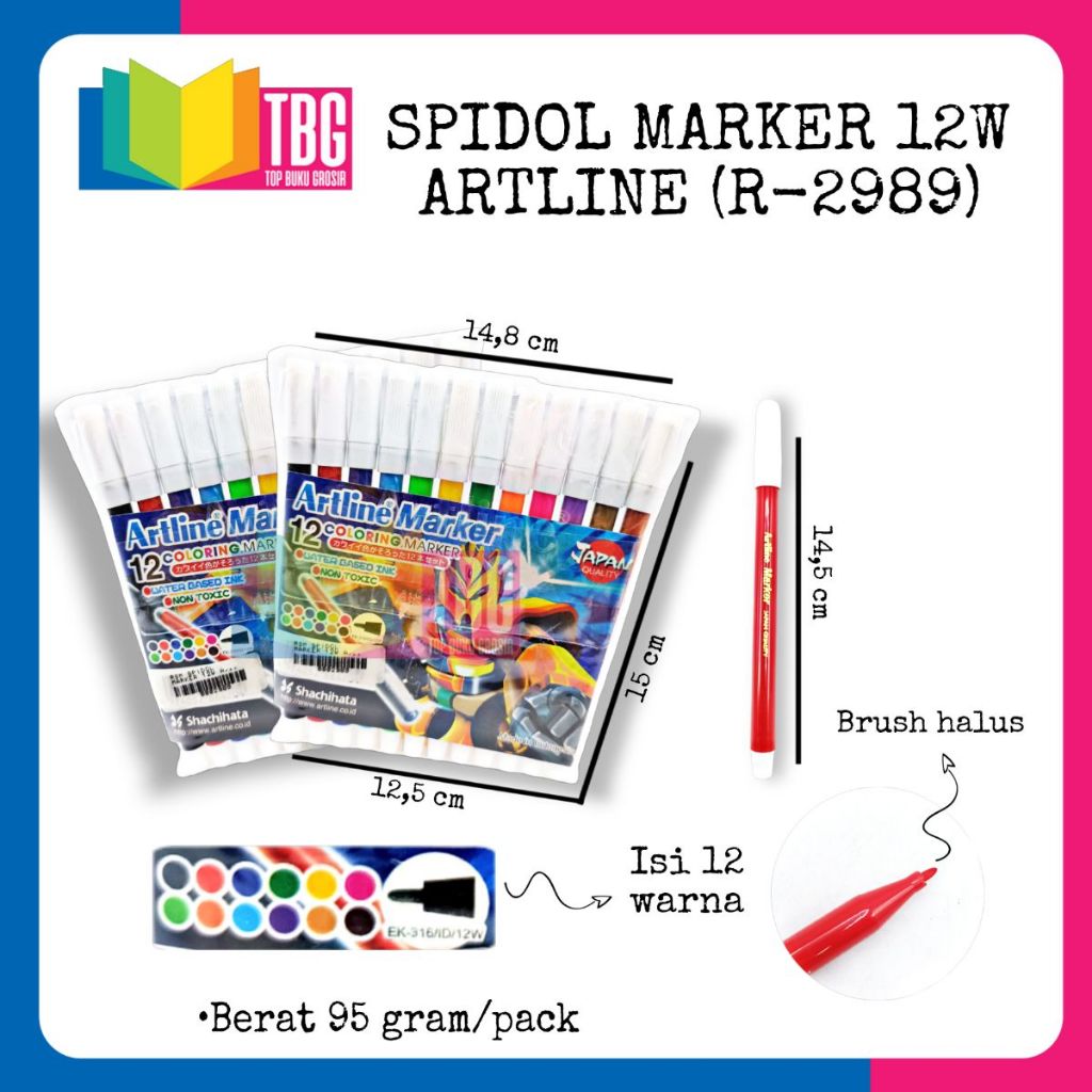 

1 SET SPIDOL MARKER 12W ARTLINE / SPIDOL WARNA / SPIDOL MENGGAMBAR (R-2989)