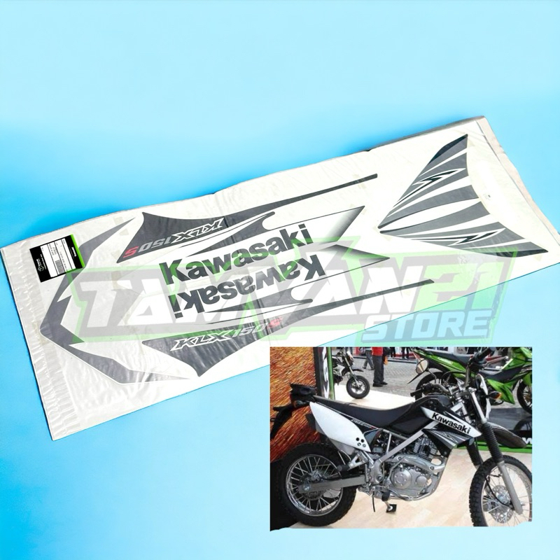 STIKER STICKER STRIPING KLX 150S 2011 HITAM ORIGINAL