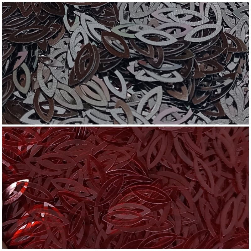 Payet Mata Daun Sequin Mote 9mm Jahit Sequin Craft