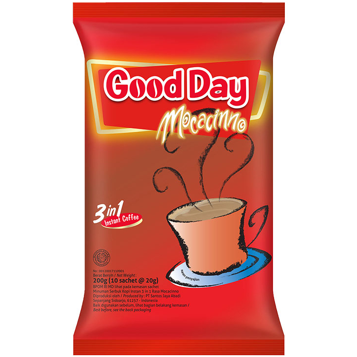 

Good Day Kopi Instant 3 in 1 Mocacinno 10s x 20gr