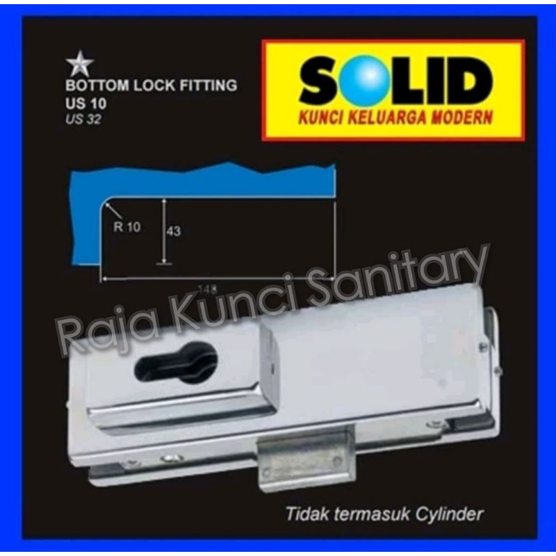 US 10 Solid/Kunci Pintu Kaca Solid US 10 SOLID