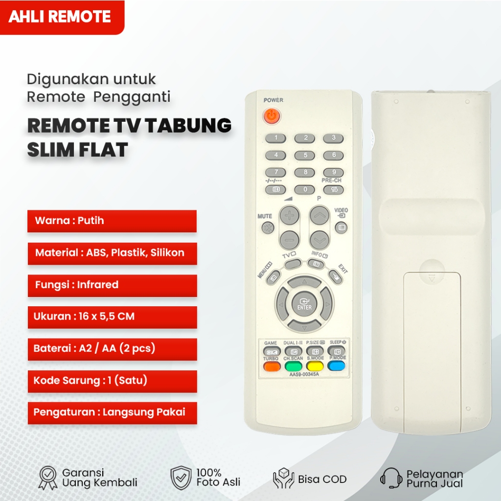 Remot TV Samsung Tabung AA59-00345A / Remote TV Tabung Samsung