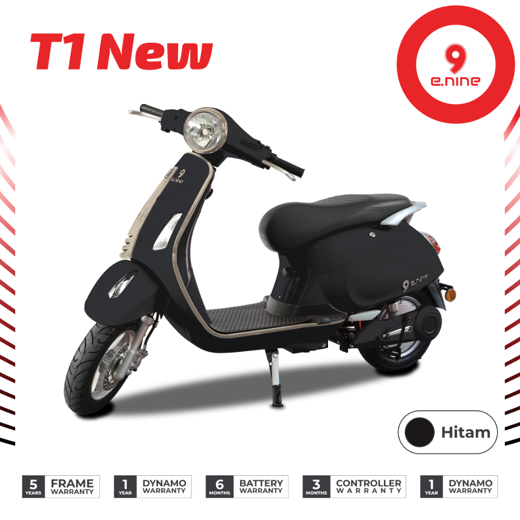 Enine Indonesia Motor Listrik T1 NEW - Hitam