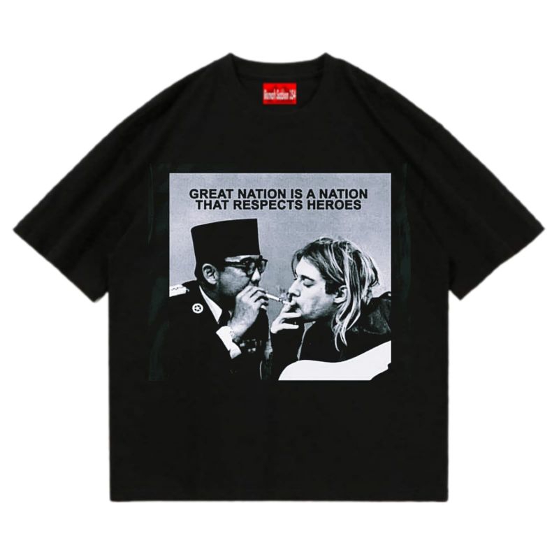 Kaos Soekarno X Kurt Cobain | Hot Item kaos kurt cobain grunge nirvana smells like teen | Kaos Band 