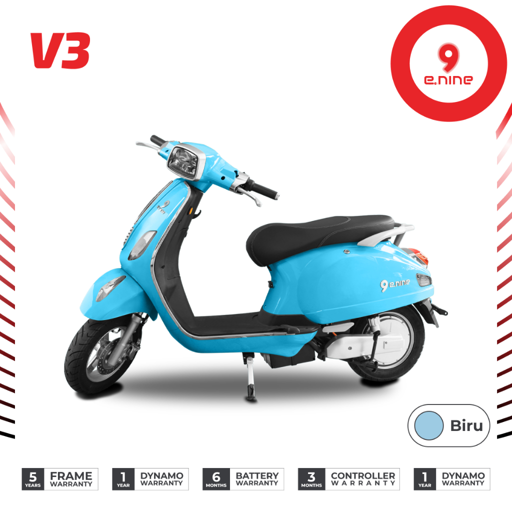 Enine Indonesia Motor Listrik V3 - Biru/ ORI /GARANSI RESMI