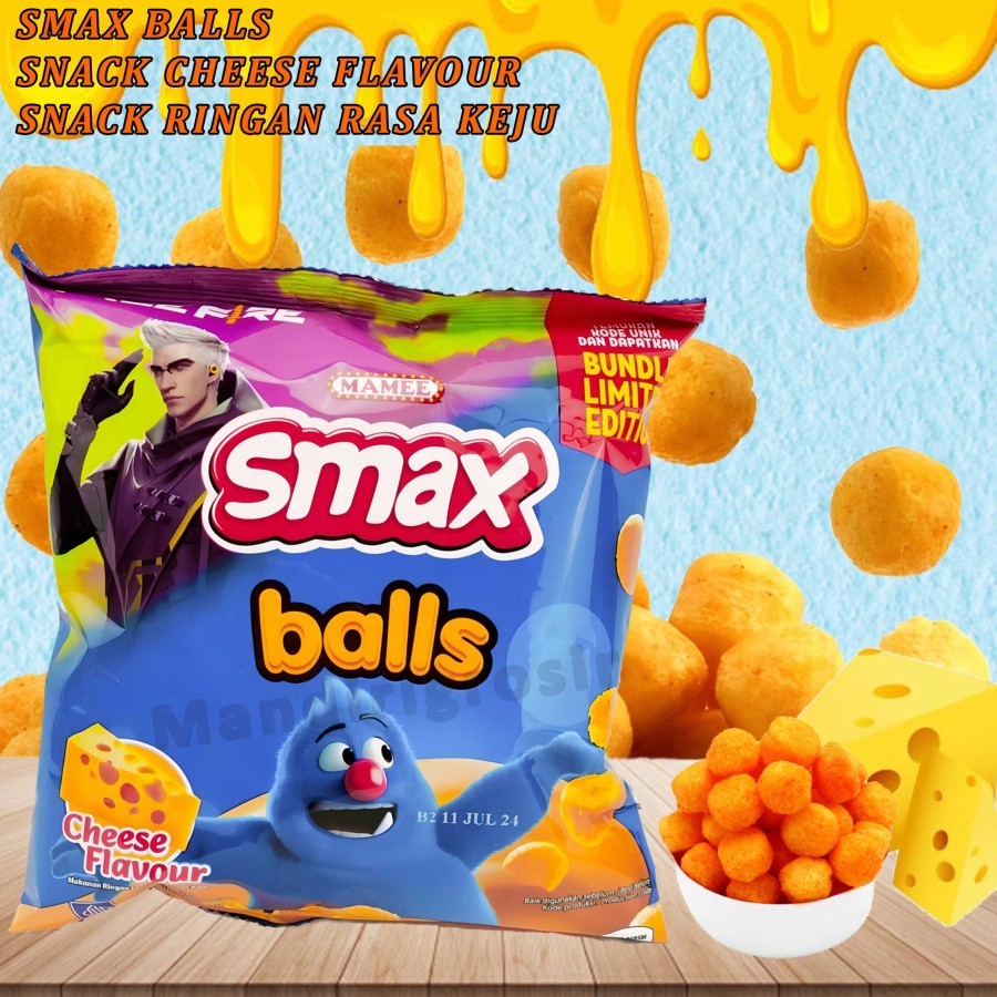 

Snack Cheese Flavour * Smax Balls * Snack Ringan Rasa keju * 40gr