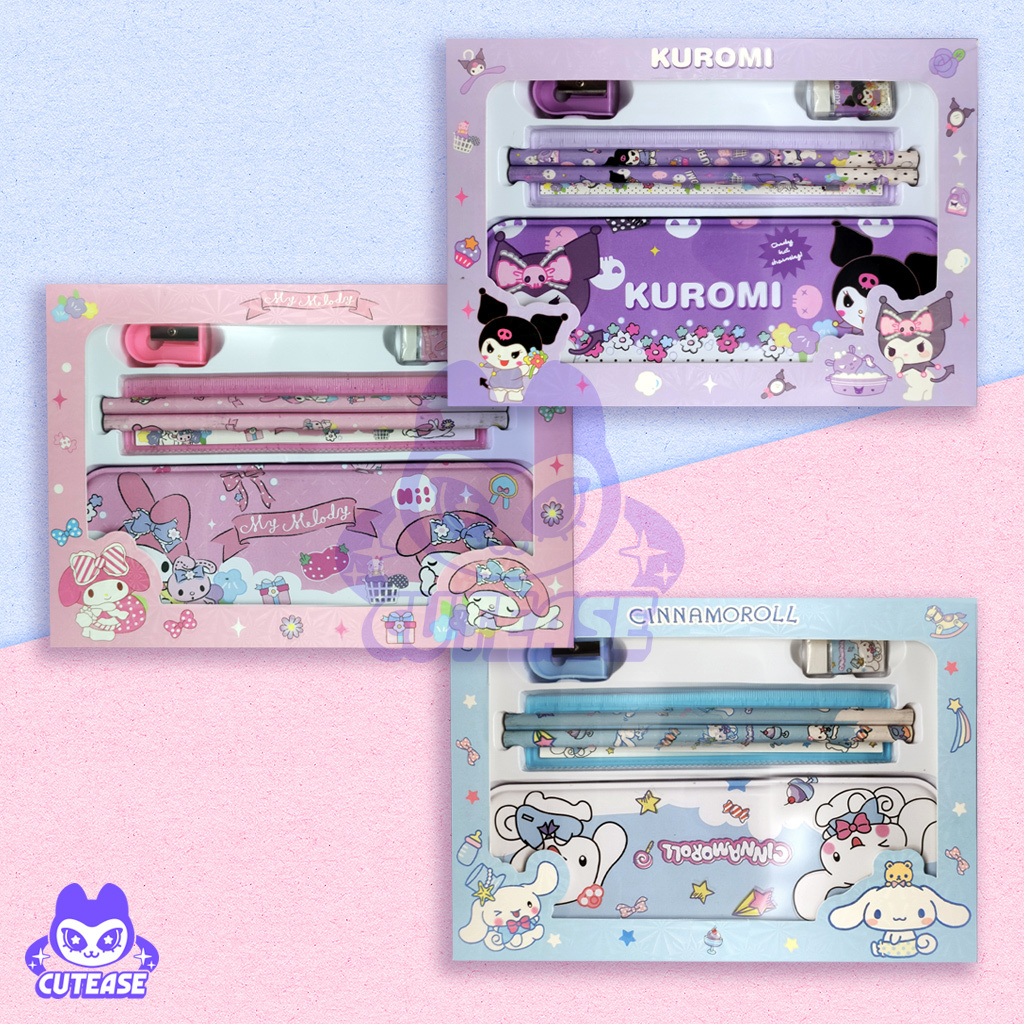

STATIONERY SET / ATK SET / PAKET ALAT TULIS LENGKAP SANRIO KUROMI MELODY CINNAMOROLL