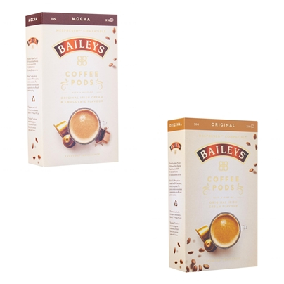 

Bailey's Irish Cream Nespresso Compatible Capsules 10s (Mocha, Original Irish)