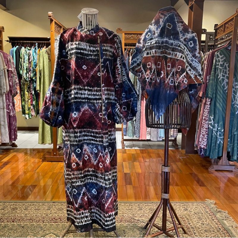 Nirina Set Dress Viscos + Jilbab Tensel by Dian Pelangi LIMITED EDITION Setelan Busana Muslim Maxi G