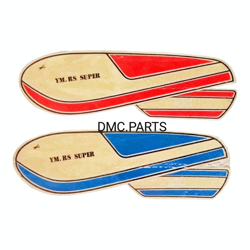 LIS LIST STRIPING STICKER DETAILING / STIKER DETAIL BODY YAMAHA RS100 RS 100 SUPER . MERAH / BIRU