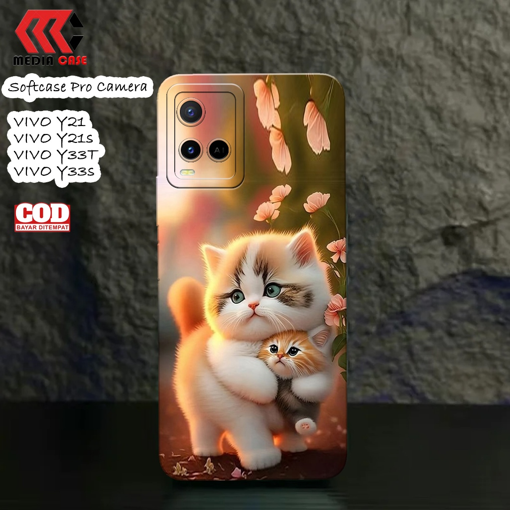 Case VIVO Y21 / Y21s / Y33T / Y33s Terbaru - Motif Case Kucing - Casing VIVO Y21 / Y21s / Y33T / Y33
