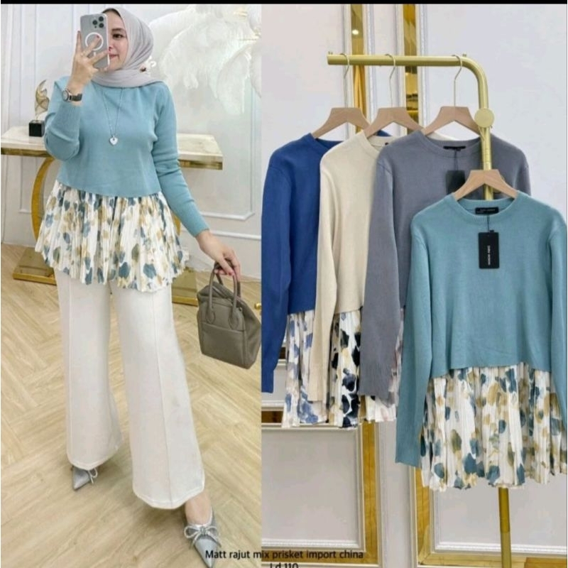 atasan rajut Zara.import