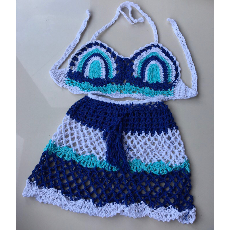 Set Bikini Rok Rajut Anak