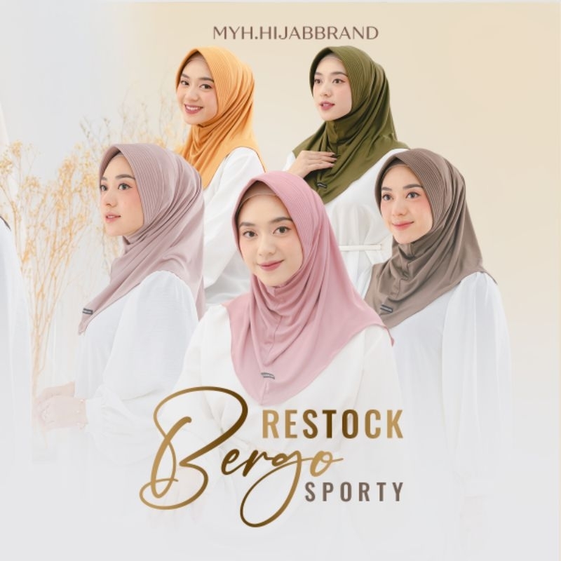 Bergo Sporty (new) bahan jersey korea by Myh Hijabbrand