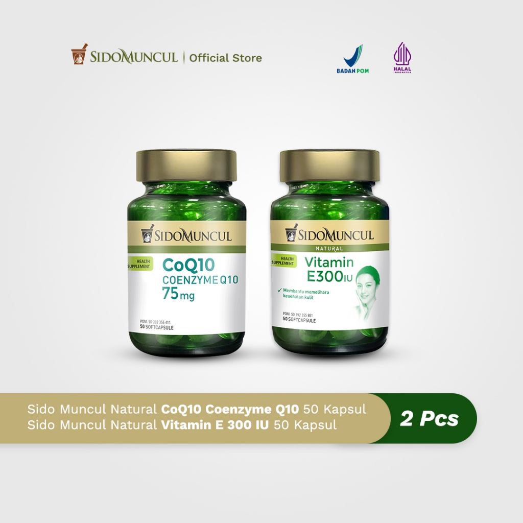 Sido Muncul CoQ10 Coenzyme Q10 + Vitamin E 300 IU Soft Capsule