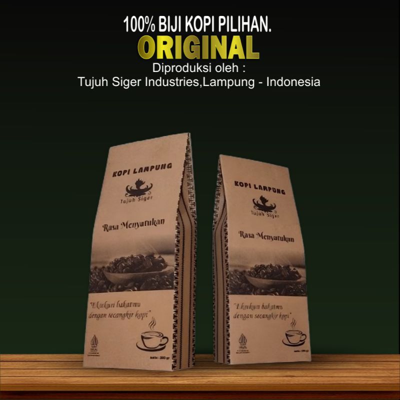 

KOPI ROBUSTA LAMPUNG , KOPI ASLI LAMPUNG TUJUH SIGER, NETTO 200 GRAM