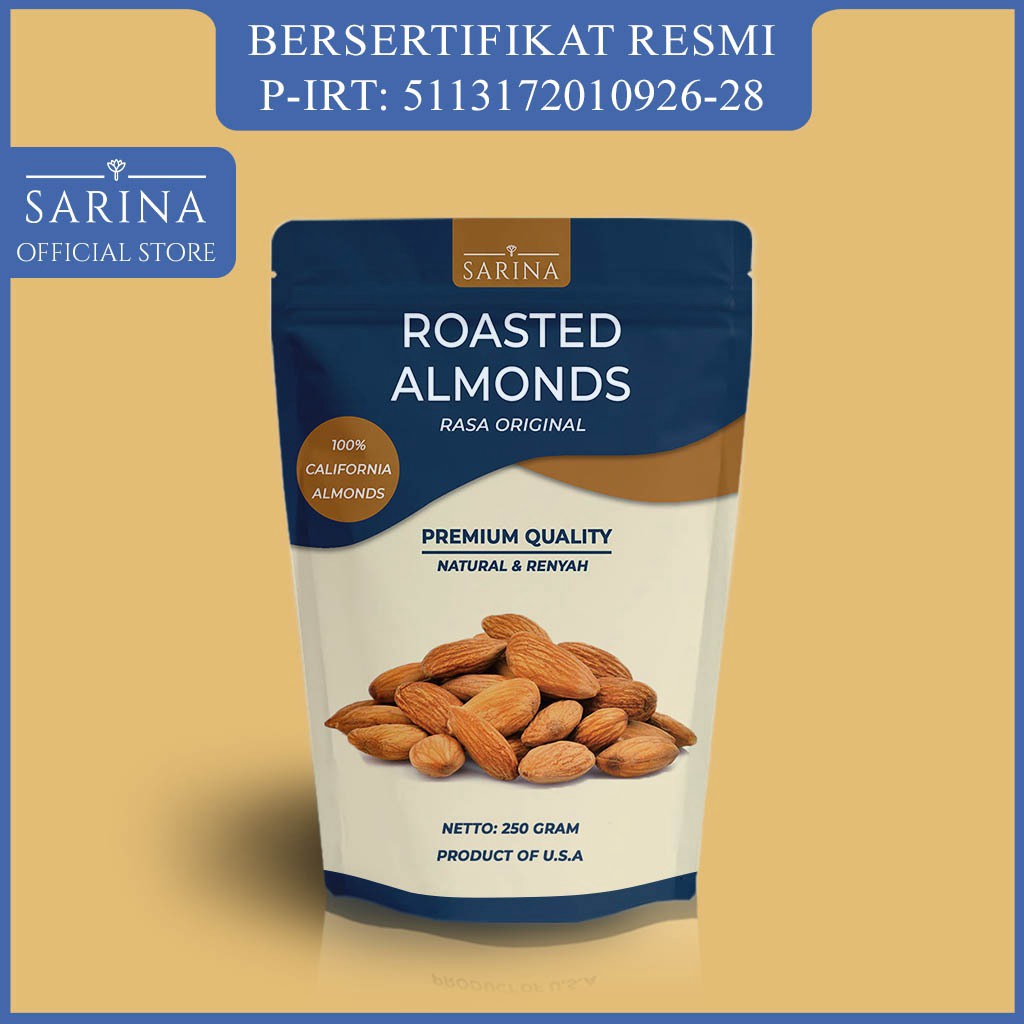 

Ready Stok KACANG ALMOND UTUH PANGGANG ORIGINAL serbuuu