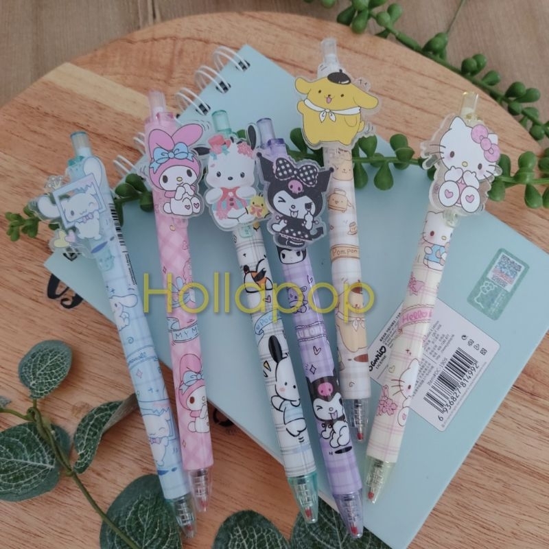 

HOP Bolpen Kuromi Melody Cinnamoroll Hello Kitty Pochacco Pompompurin NEW