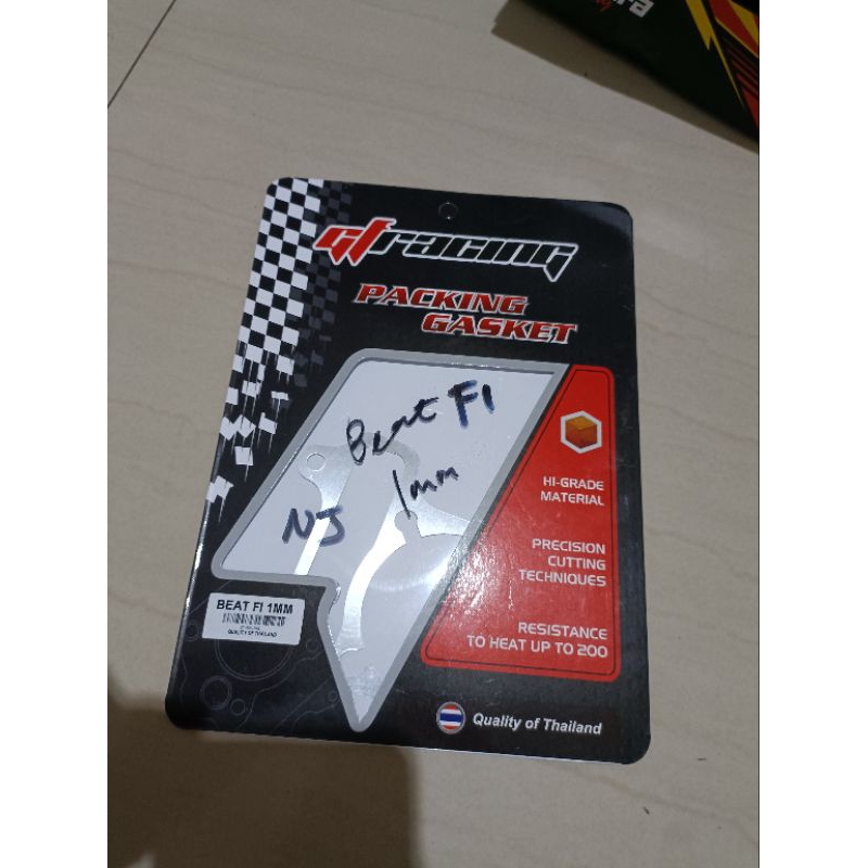 PAKING BLOK BAWAH GF RACING HONDA BEAT FI STATER KASAR ALMU ALUMUNIUM 1 MM