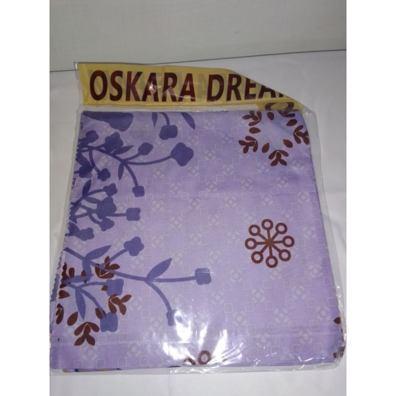 Jilbab Motif Bunga Segi Empat Unggu Azara Motif Ungu dan Ungu Bunga Daun Ukuran Sedang Premium