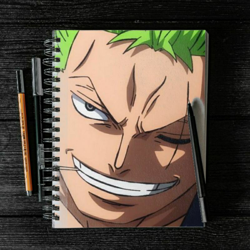 

Notebook / diary book / journal book One Piece - Roronoa Zoro / A5 Spiral / 100 Halaman